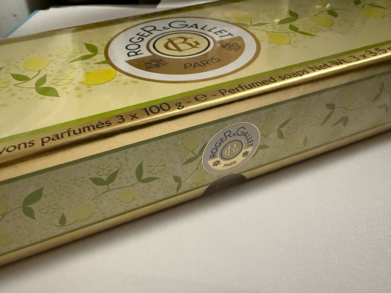 New 3 Roger & Gallet Paris Citron Perfumed Soaps 100 Grams Each French unopened