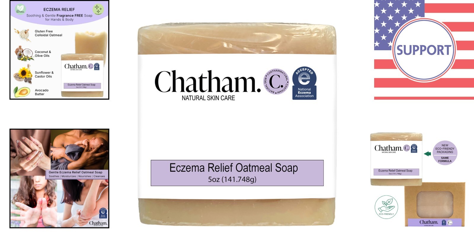 Dermatologist Approved 5oz Eczema Soap with Colloidal Oatmeal for Sensitive Skin