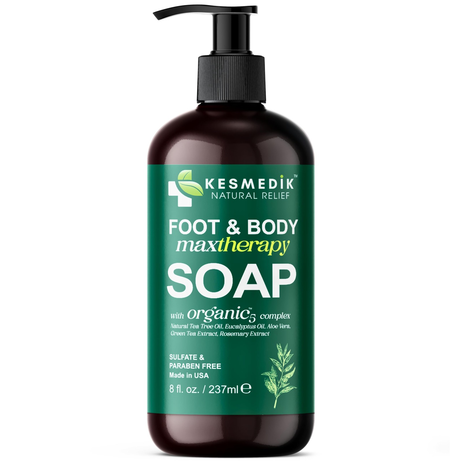 Tea Tree Oil Body Wash Soap with Peppermint for Feet & Body, Deep Cleansing, …