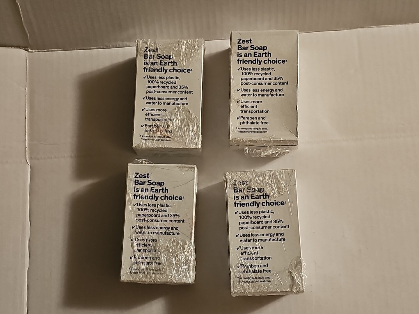 Vintage ZEST Bar Soap New Old Stock 4.12 oz Get Zestfully Clean Lot Of 4