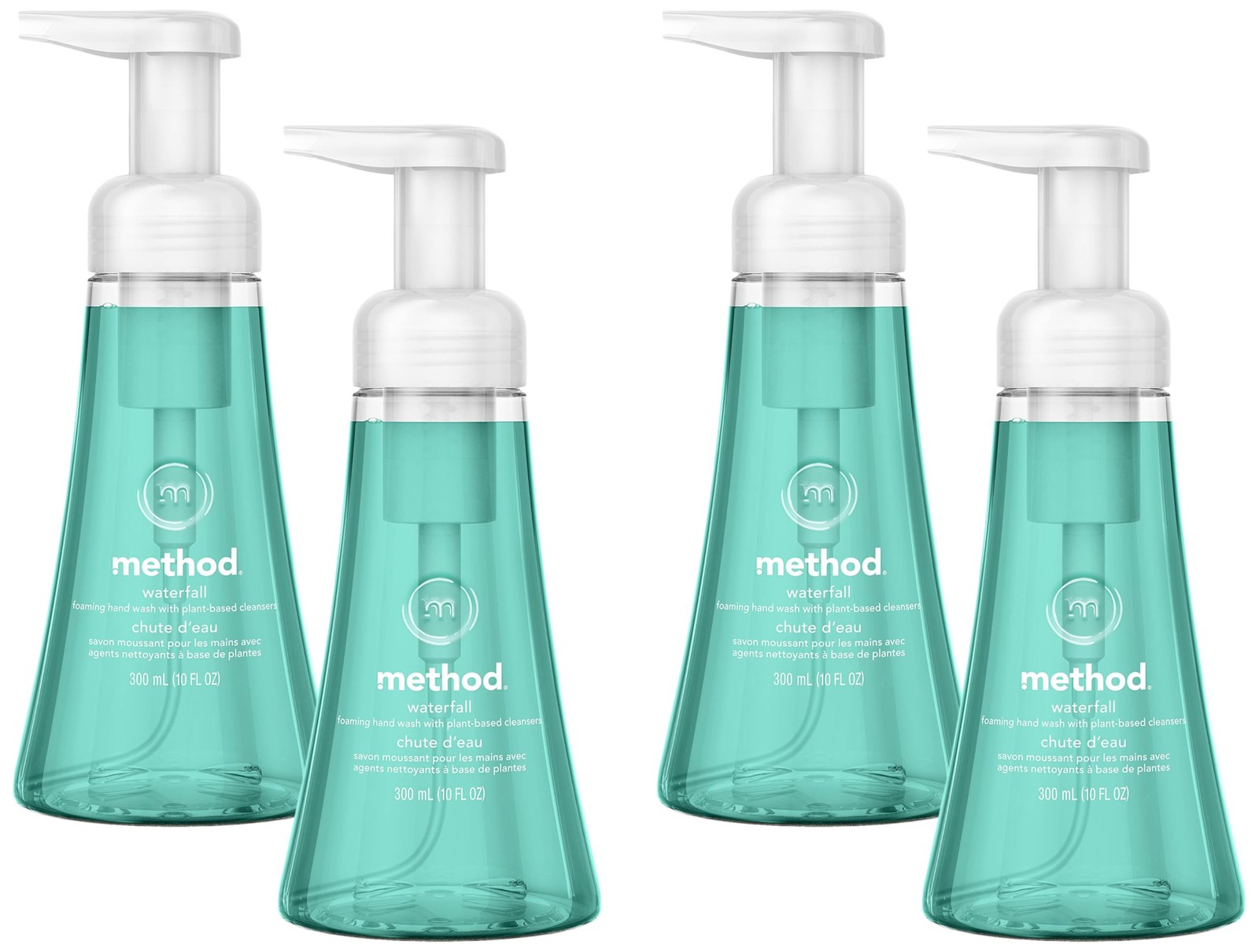 Method Foaming Hand Soap, Waterfall, Paraben 10 Fl Oz (Pack of 4), No Color