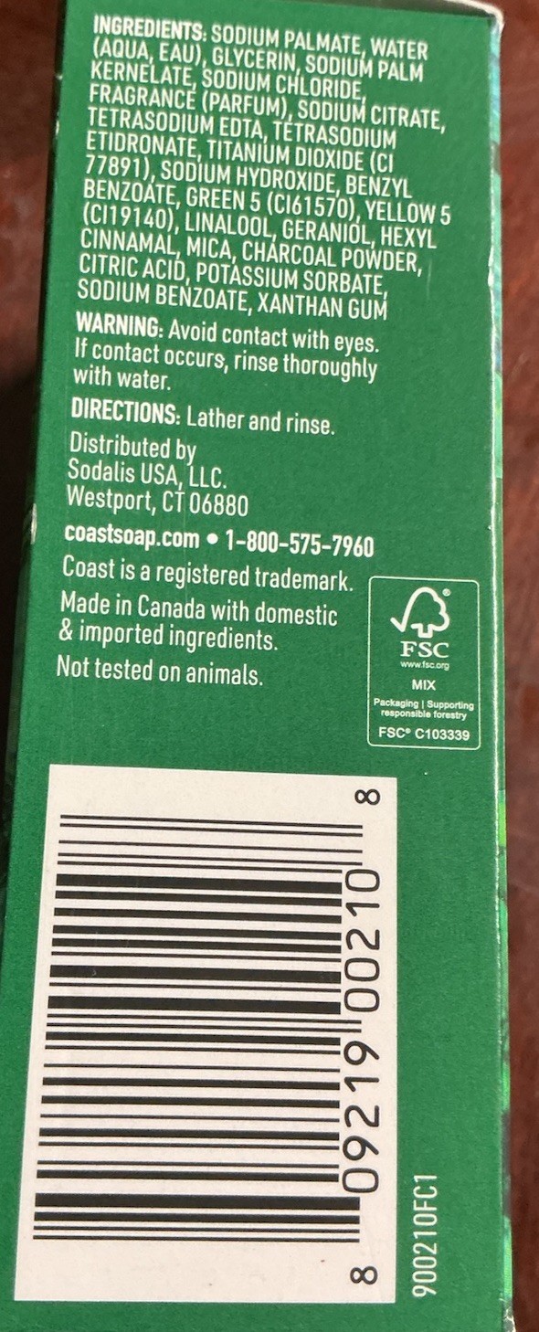 (6) Coast The Original Eye Opener Emerald Burst Bar Soap XL 7.05 Oz Bars