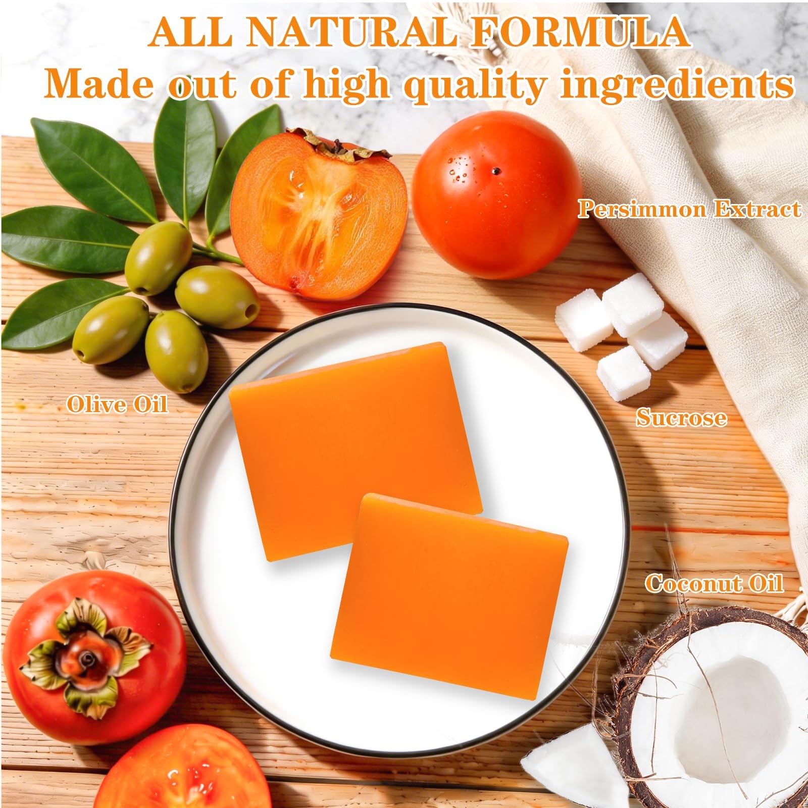 yonisayo Persimmon Soap 3.55oz Pack of 4