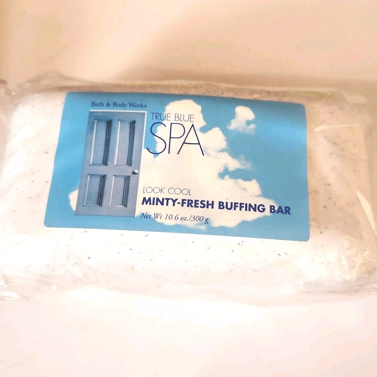 Bath & Body Works True Blue Spa Minty Fresh Buffing Bar 10.6 oz NEW Retired