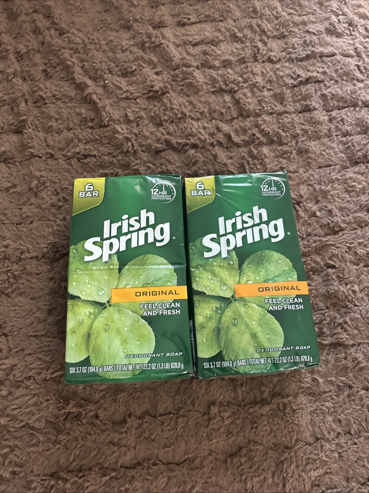 12 Irish Spring Original Clean Bar Soap 3.7 oz Each – No Flaxseed or Linseed Oil