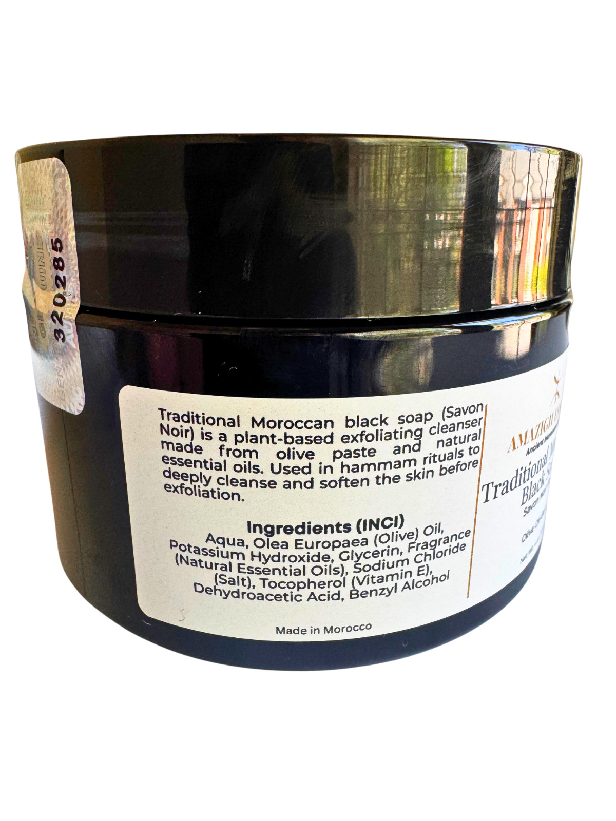 Traditional Moroccan Black Soap – Olive Oil Hammam Paste for Exfoliation