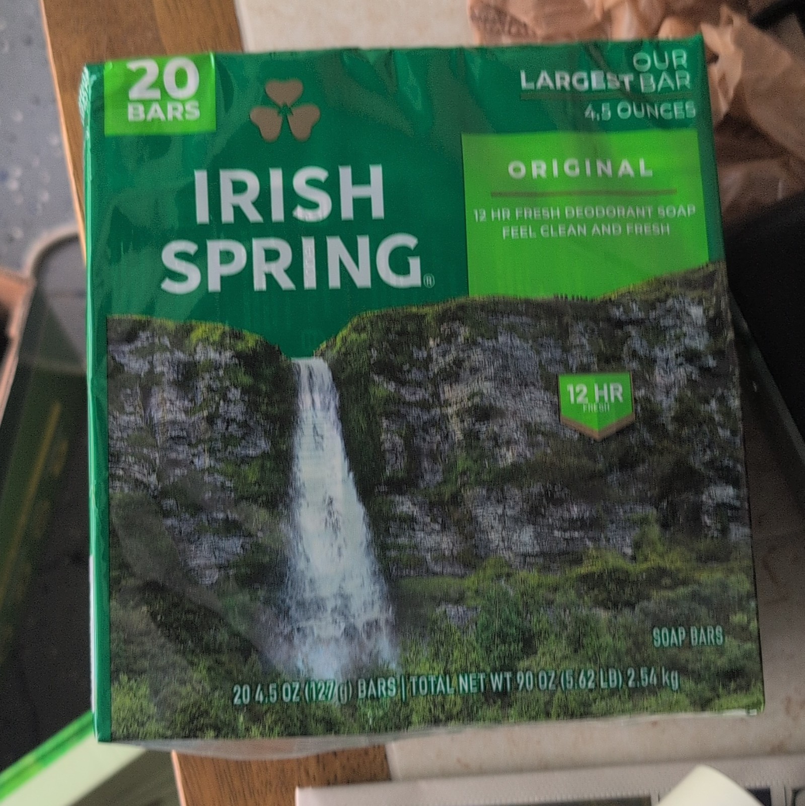 Irish Spring Original 12 HR Fresh Deodorant Soap Bars, 20 Count, 4.5 oz