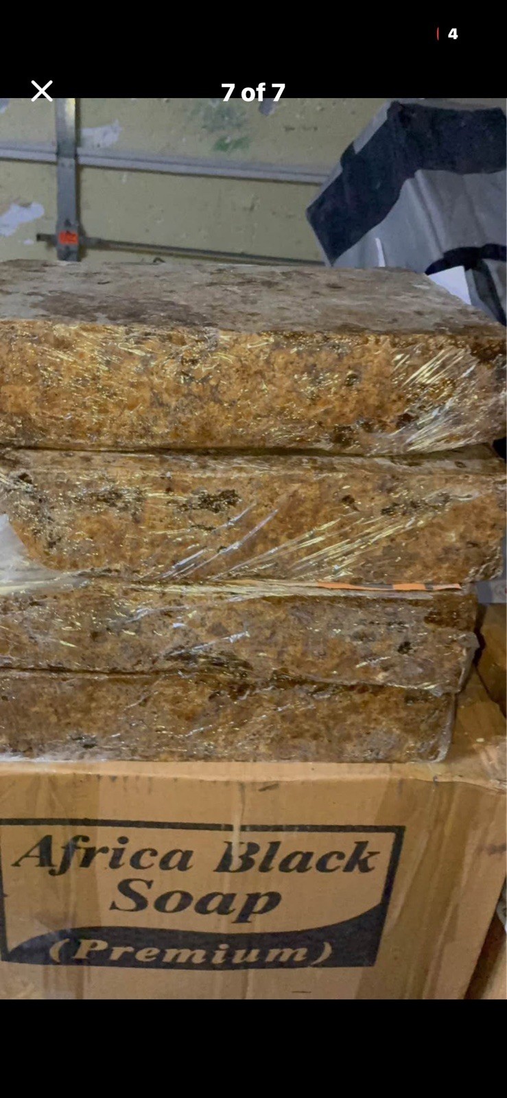 Africa Black Soap Premium Bulk Rectangular Bar Brown Unscented