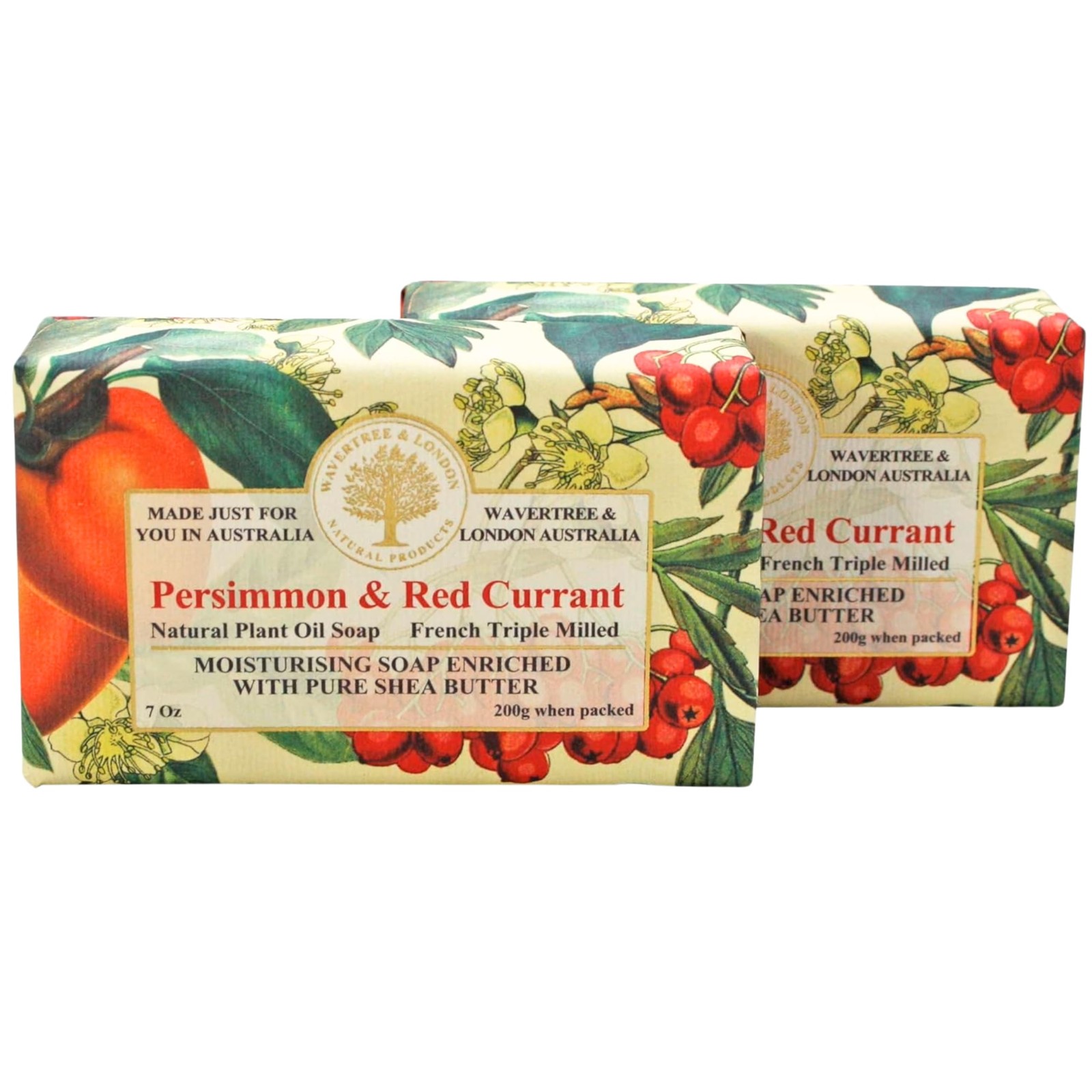 Natural Moisturizing Triple Milled Soap Bars 7 oz Shea Butter Enriched 2 Pcs for