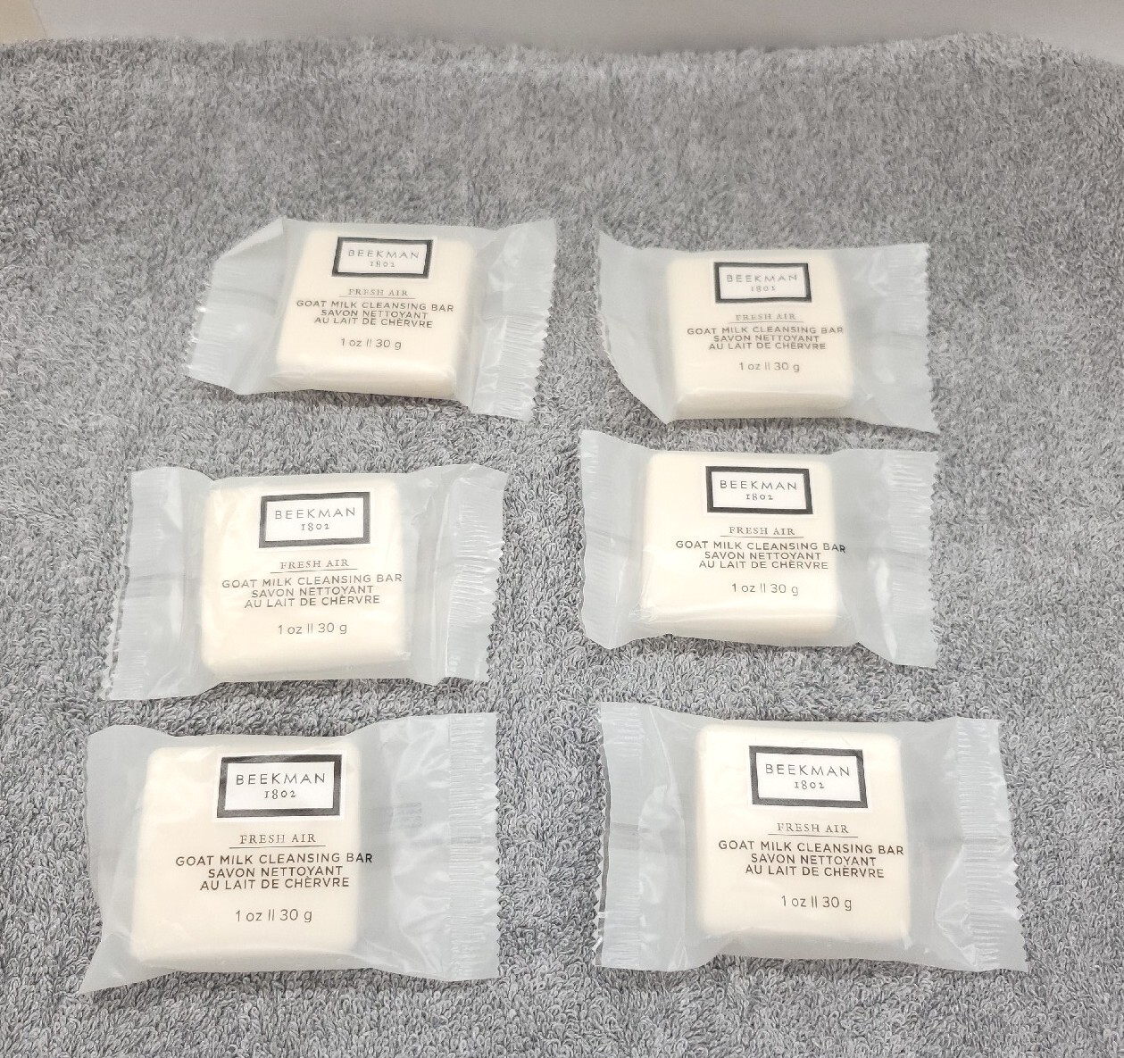 6 PACK BEEKMAN 1802 FRESH AIR GOAT MILK CLEANSING BAR 1 oz Free-parabens