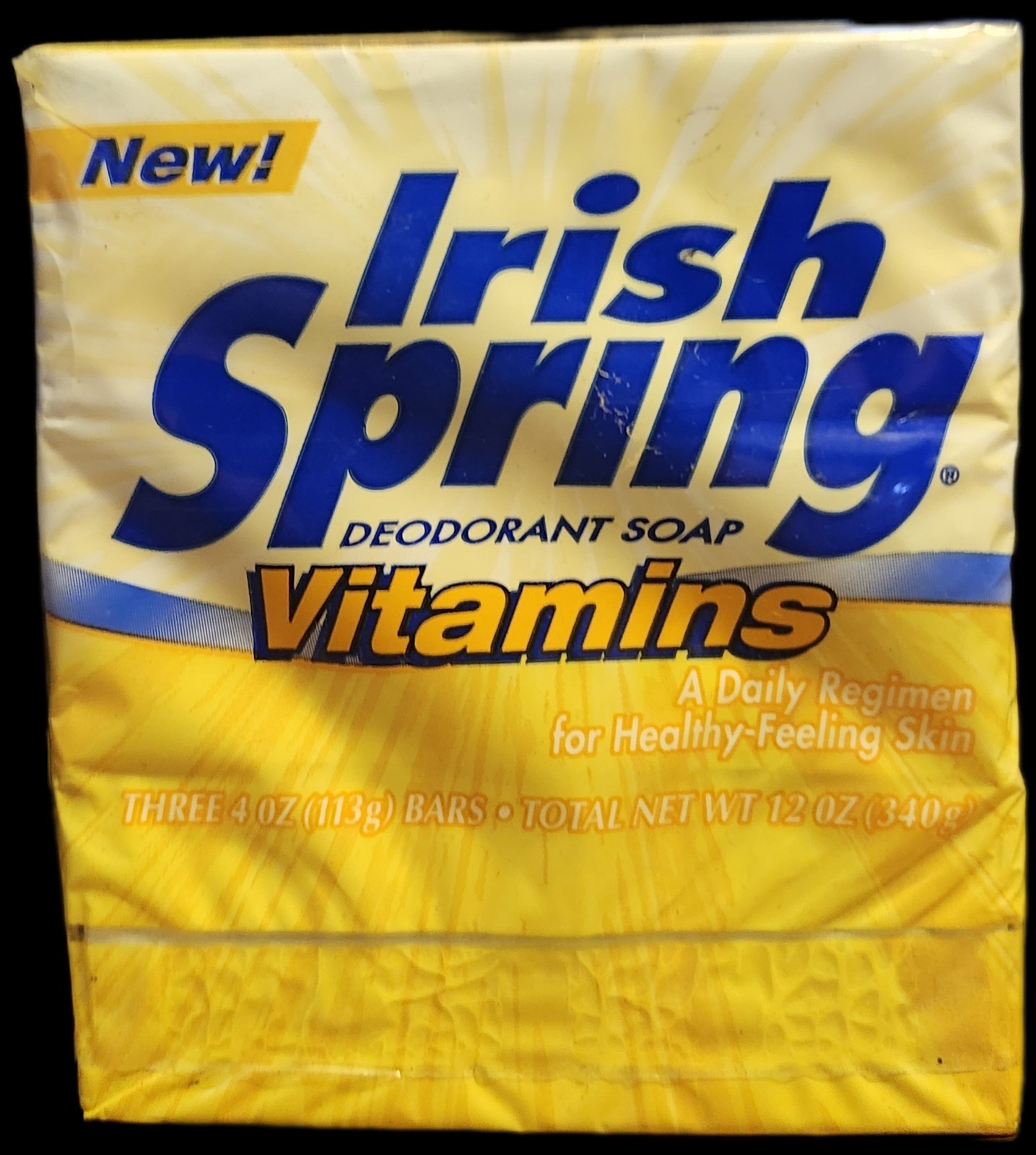 IRISH SPRING DEODORANT VITAMINS BAR SOAP 3 BARS-15 OZ TOTAL FREE SHIPPING USA