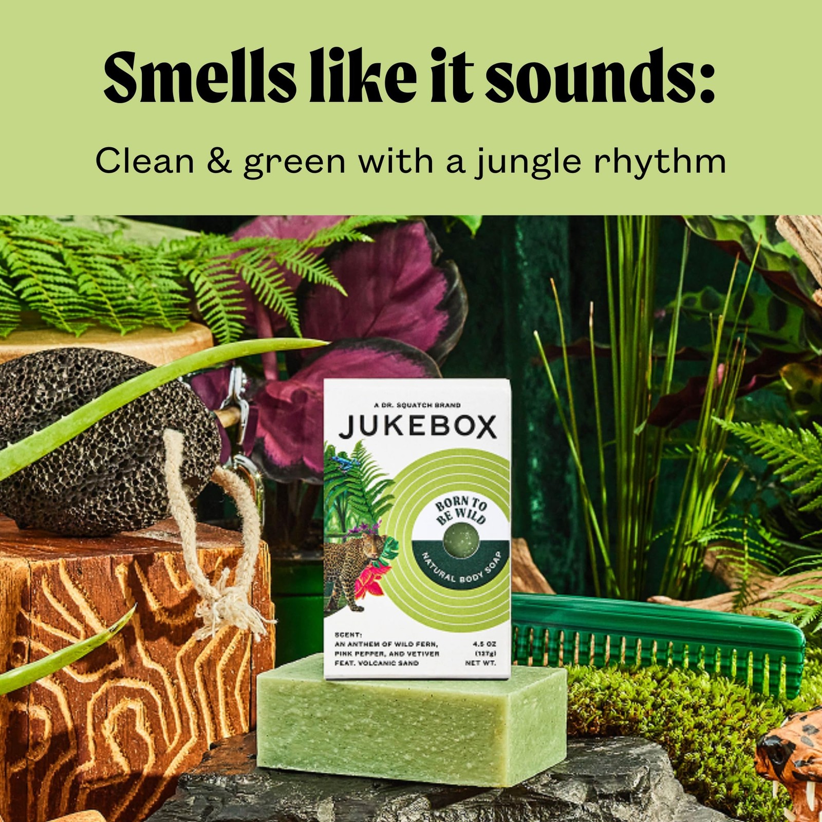 JUKEBOX Soap,Born to Be Wild Scent, Natural Bar Soap 4.5 Ounce (Pack of 1)