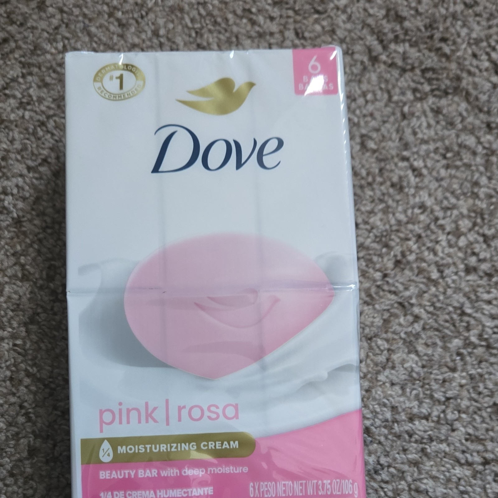 Dove Pink Moisturizing Body Bar Soap Oval for Body Hands Face
