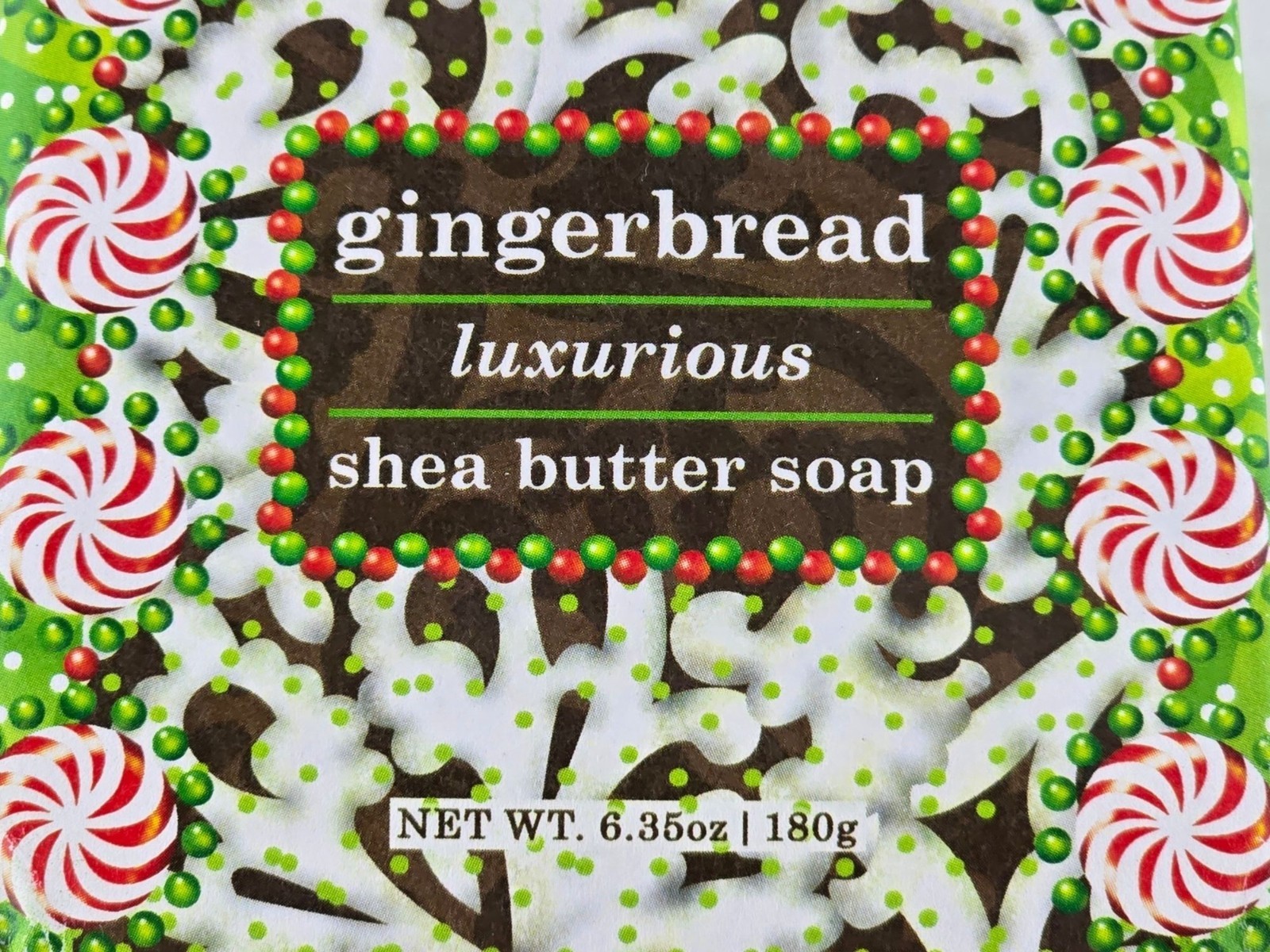 Greenwich Bay Trading Gingerbread 6.35 oz 180 g Holiday Shea Butter Soap Bar
