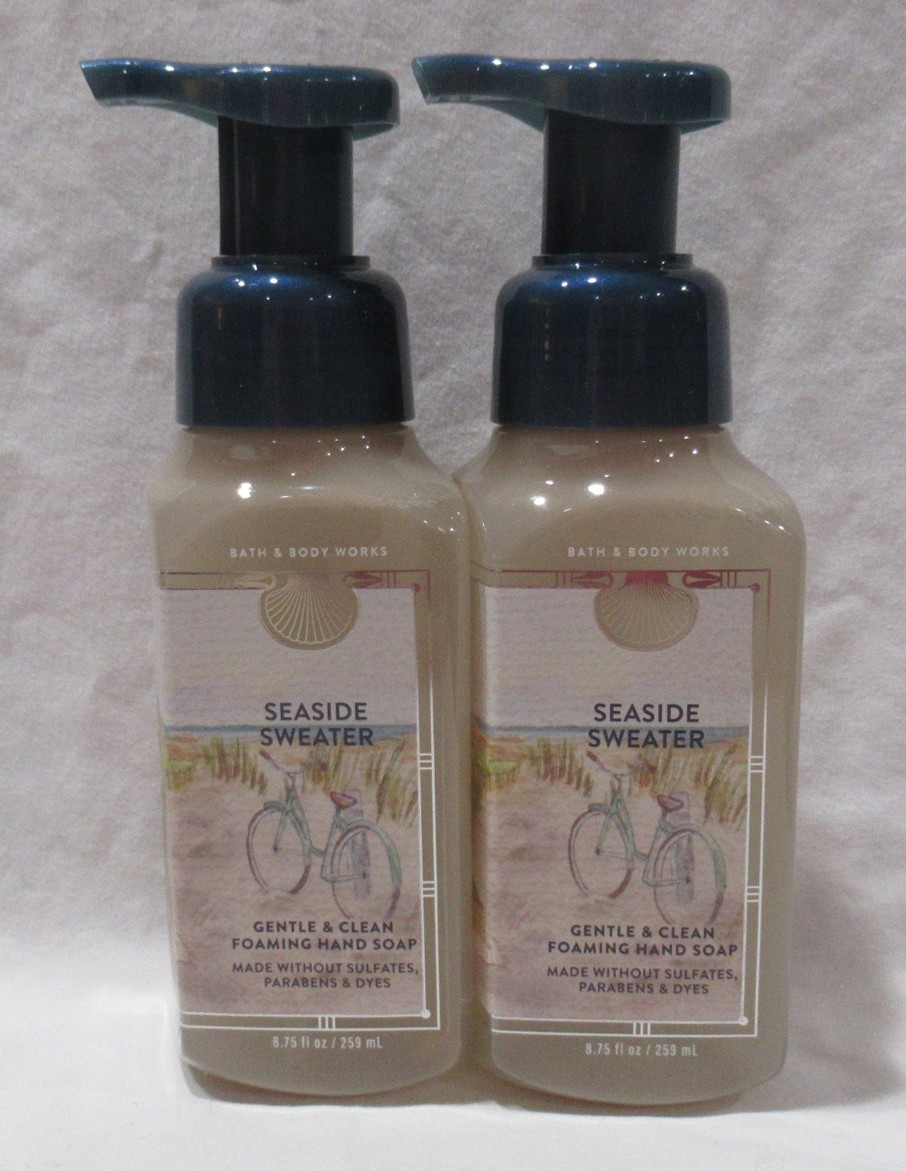 Bath & Body Works Gentle & Clean Foaming Hand Soap Set Lot of 2 SEASIDE SWEATER