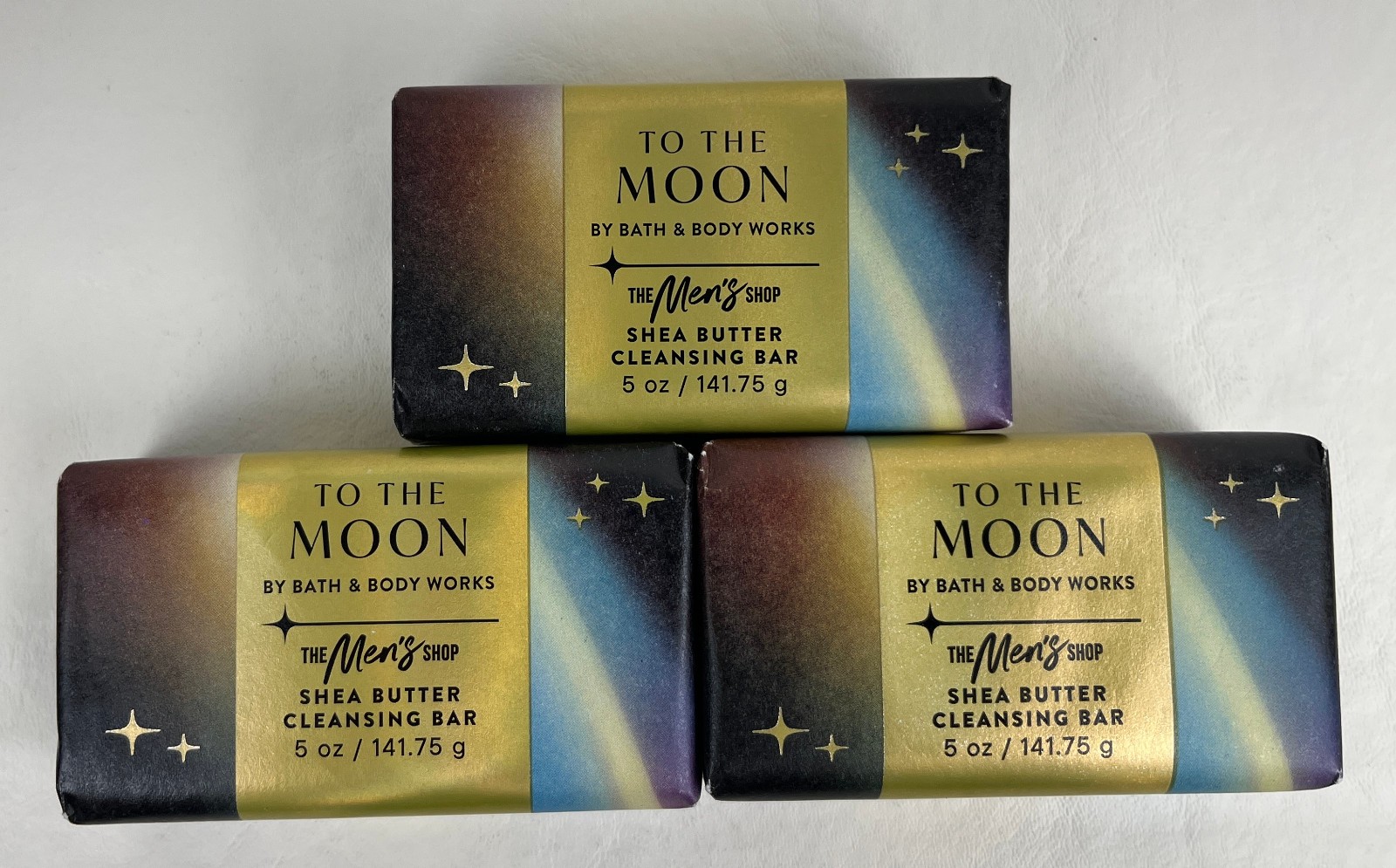 Lot of 3 Bath & Body Works To The Moon Shea Butter Cleansing Soap Bars