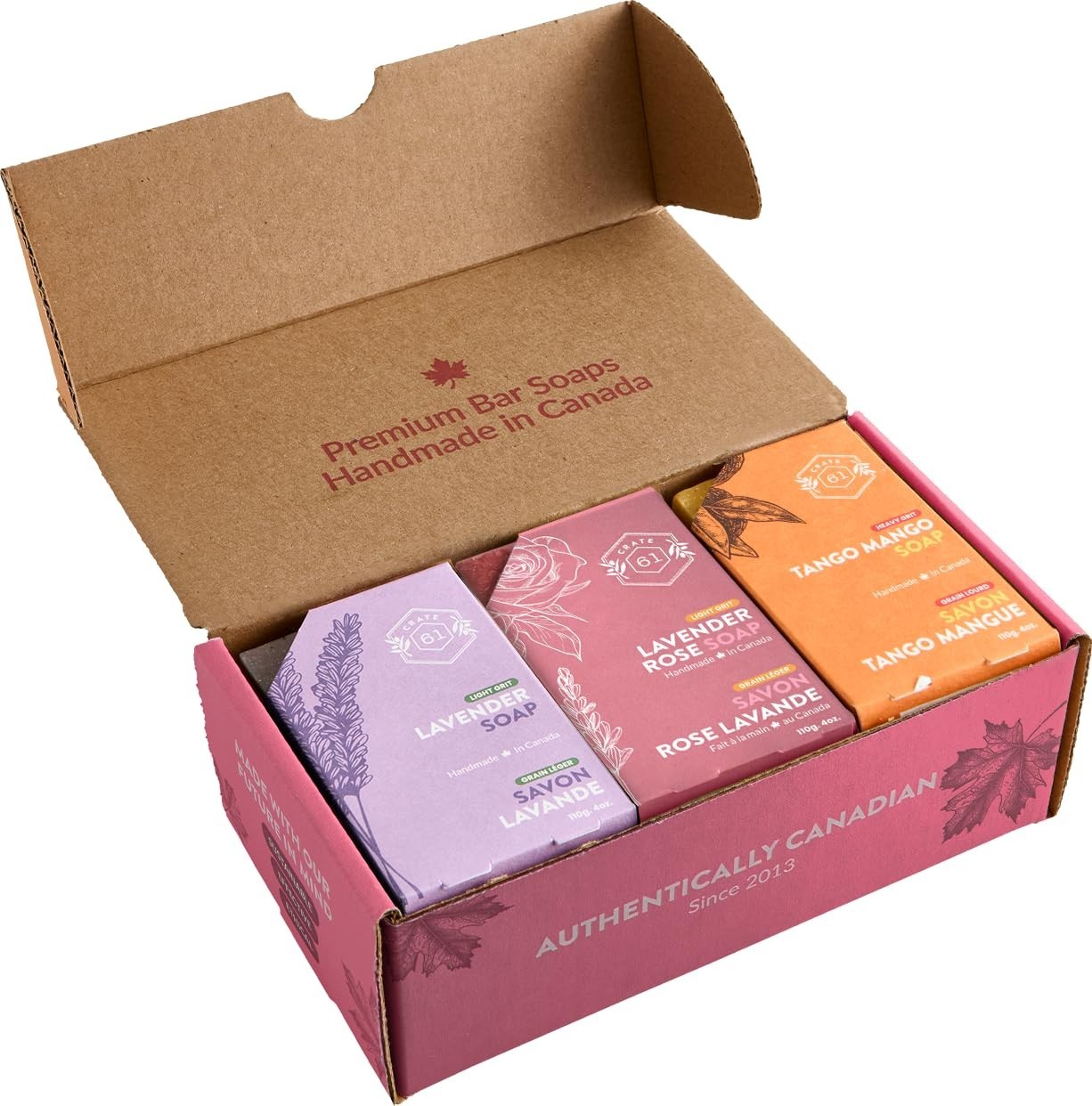 Crate 61 Organic Bar Soap – Cold Process Citrus Soap Pack for Moisturizing