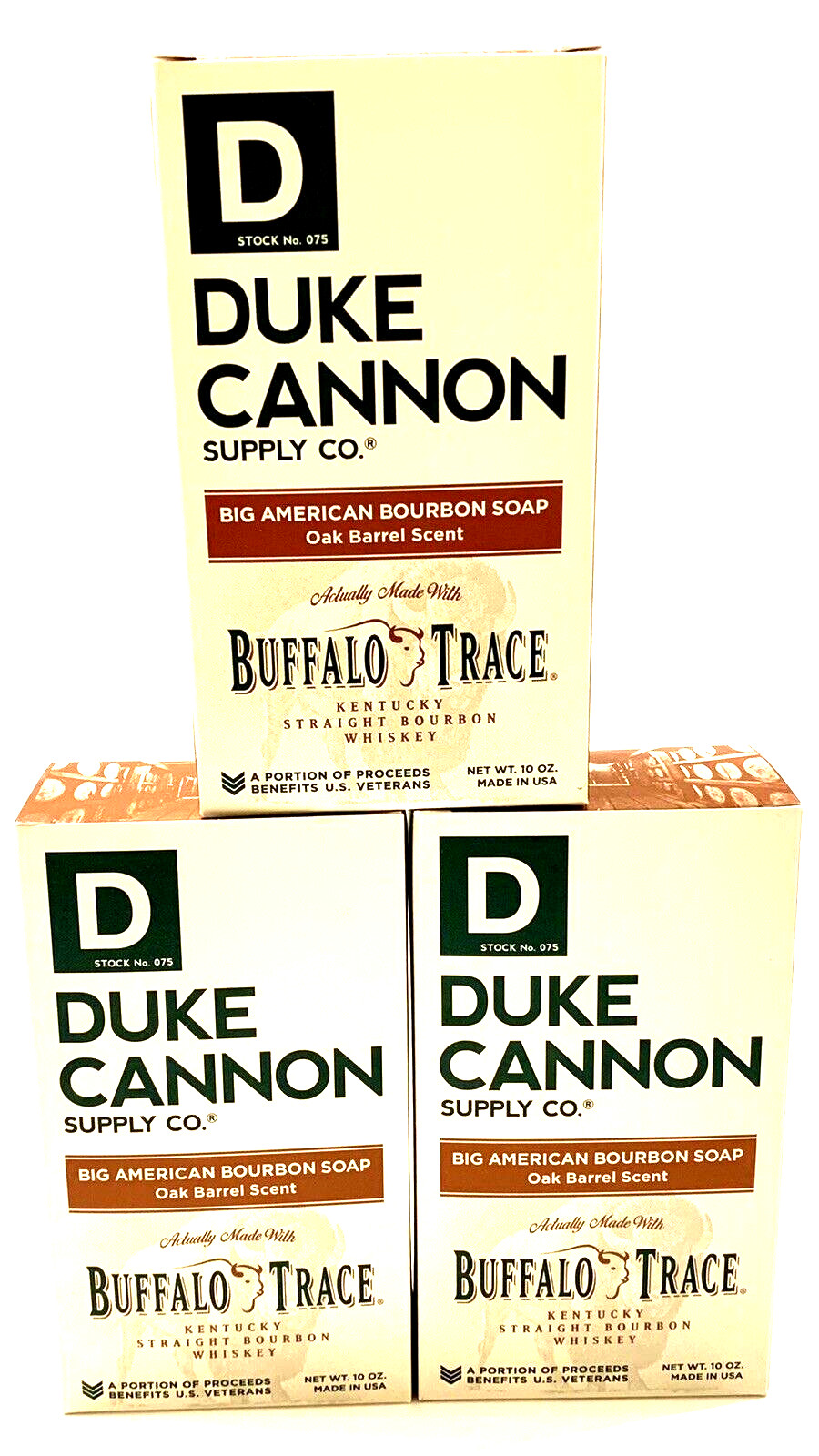 3-Pack Duke Cannon – Big American Bourbon Soap – Brown Brick of Soap FREE SHIP!!