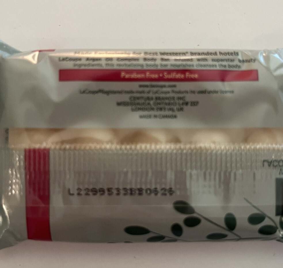 Lot (30) LaCoupe Embrace Balance Argan Oil Complex Revitalizing Body Bar 1.3oz