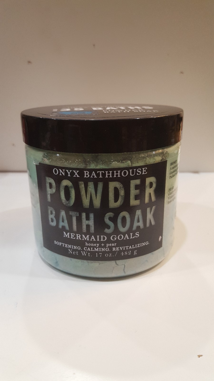 Onyx Bathhouse Powder Bath Soak Mermaid Goals Honey+Pear 17 Oz
