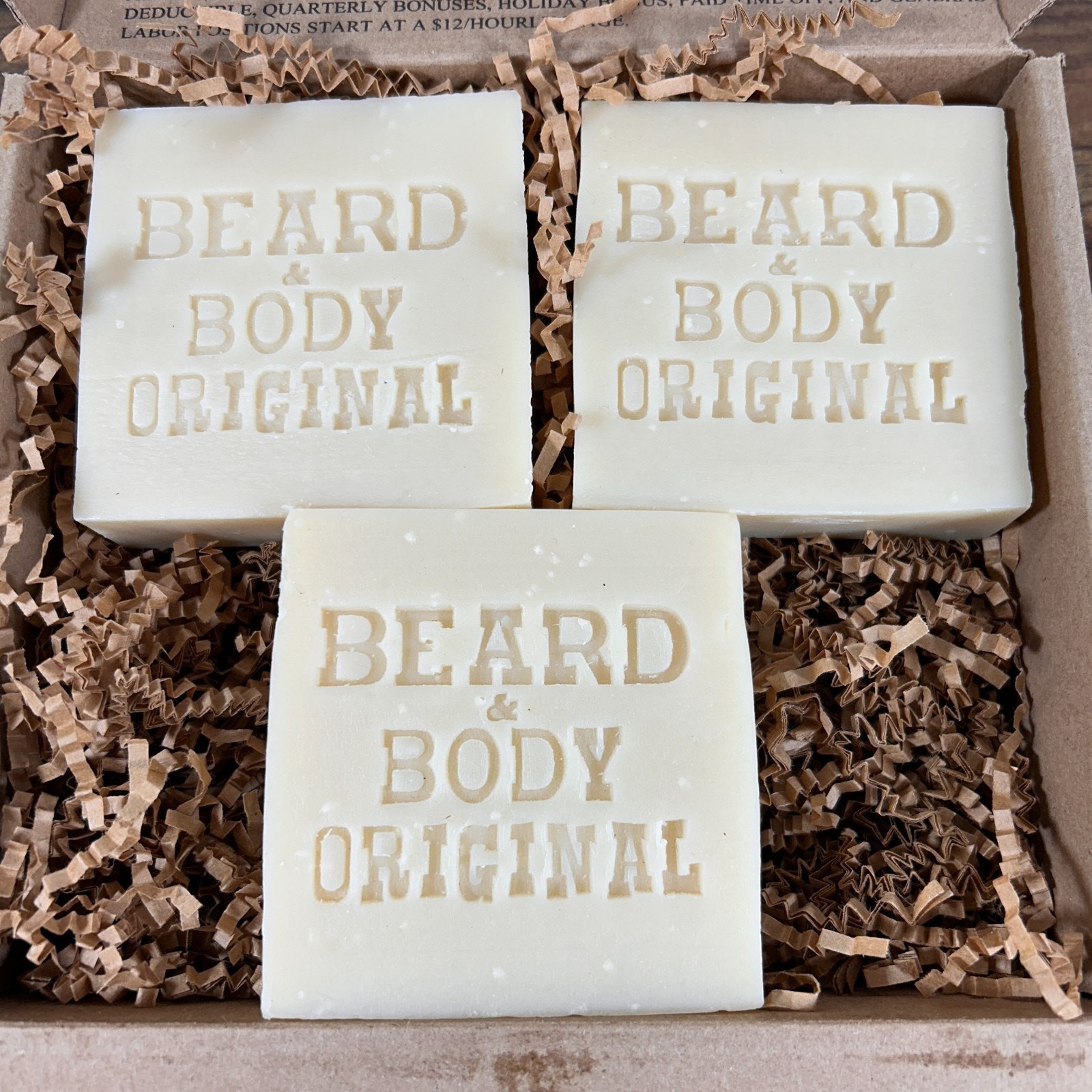 Original Beard and Body Soap by Honest Amish 18 oz TOTAL – SET of 3 6 oz Bars