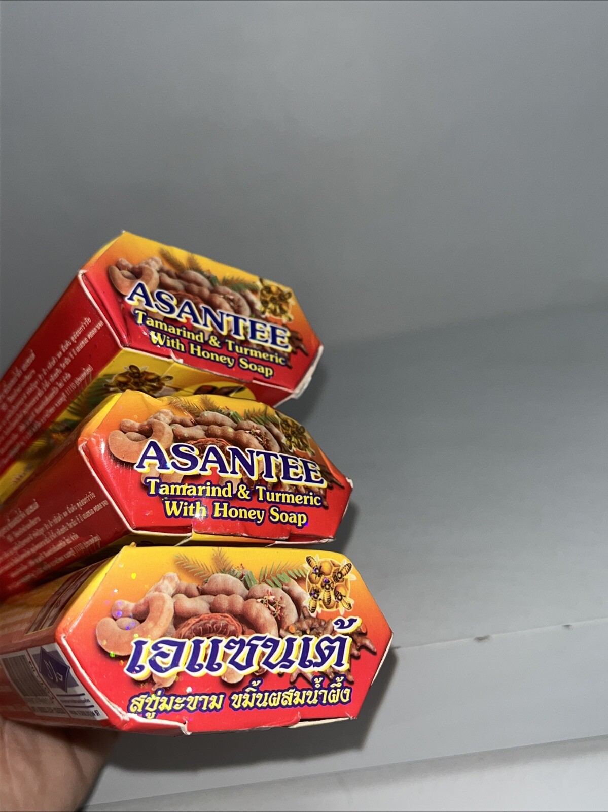 3 New Tamarind B Turmeric With Honey Bar Soap, 125g Each, Damaged Box