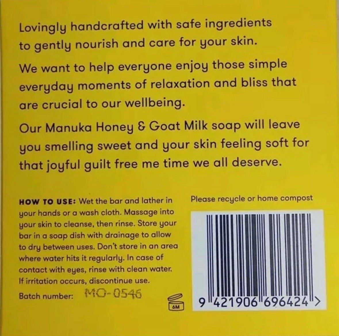 2 Anihana Body Wash Bars Manuka Honey & Goat Milk 4.23 Oz Each BOGO Pricing!!!!!