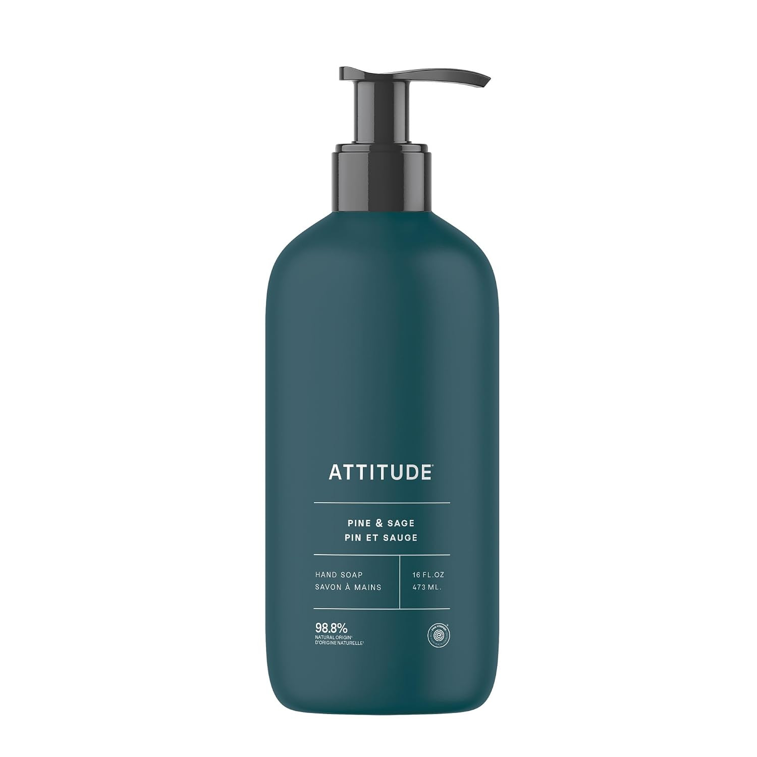 ATTITUDE Liquid Hand Soap, EWG Verified, Plant and Mineral-Based, Vegan Personal