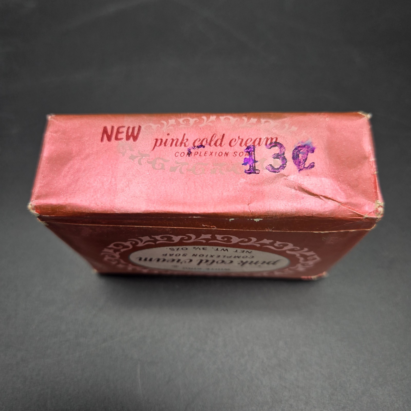 Vintage White King Pink Cold Cream Soap Complexion Bar Los Angeles Soap Co NOS