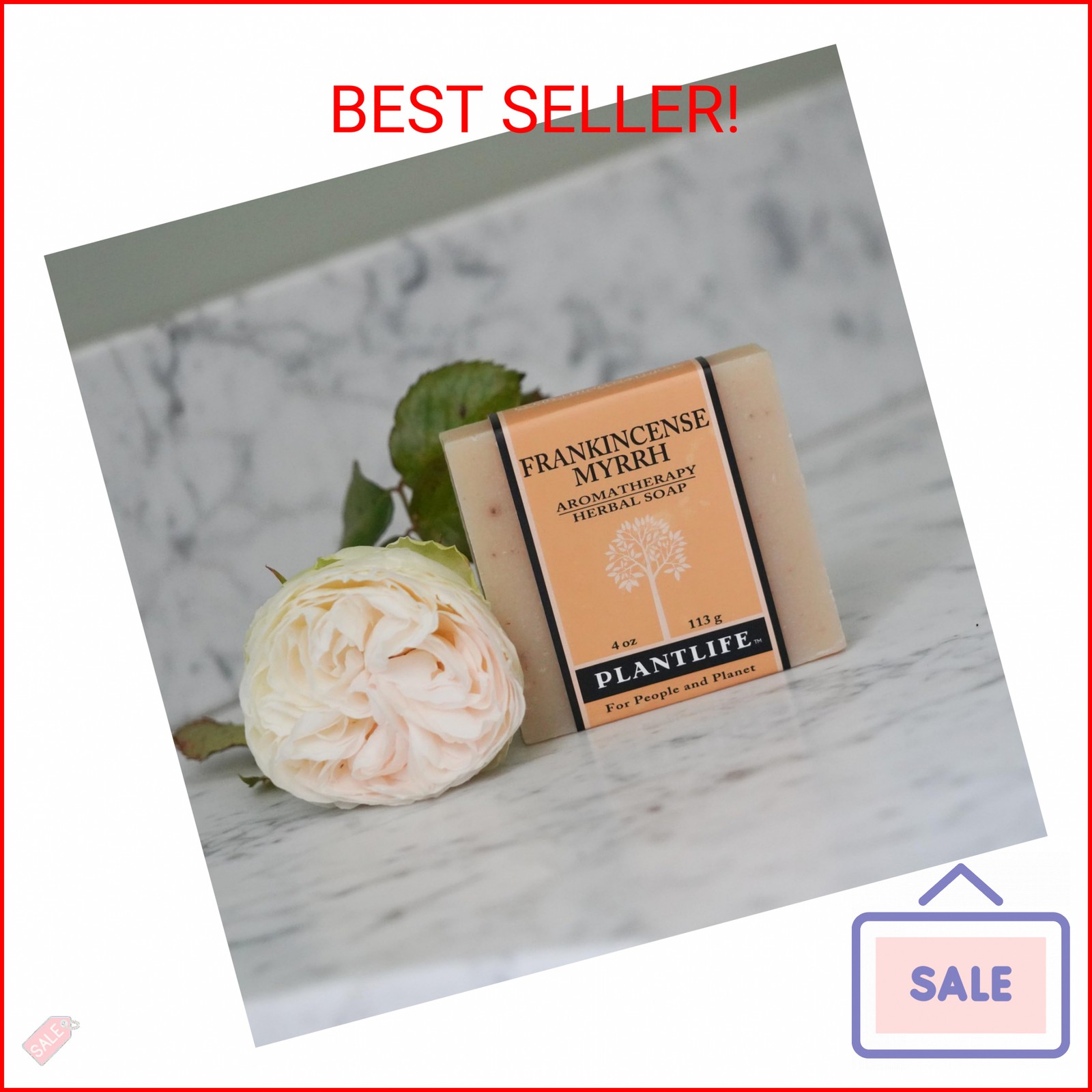 Plantlife Frankincense Myrrh Bar Soap – Moisturizing and Soothing Soap for Your