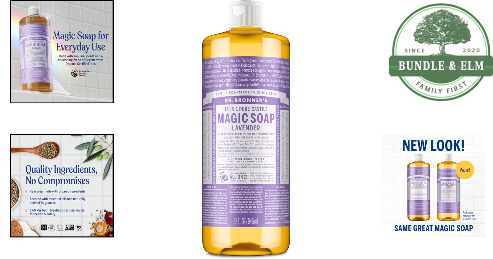 18-in-1 Multi-Use Liquid Soap, and Biodegradable, Lavender Scent 32 Oz
