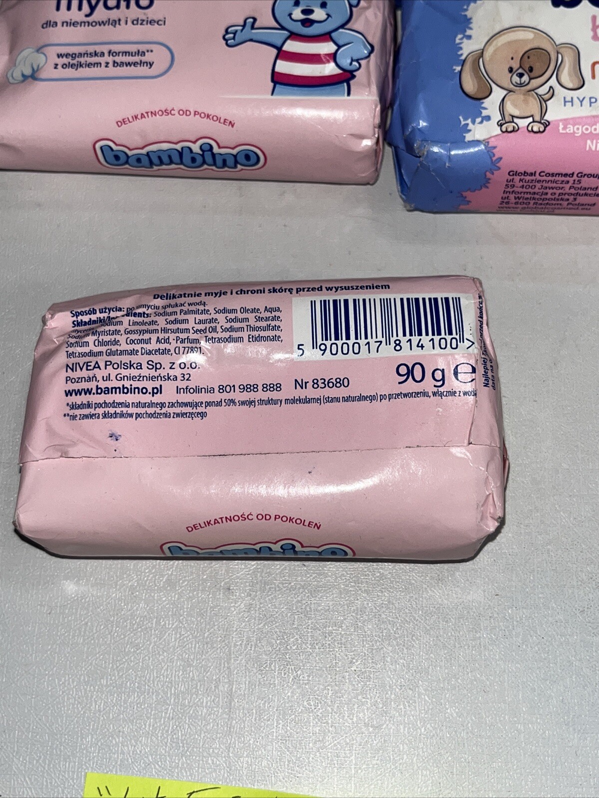 Lot Of 5 Sealed Bambino Baby Soap Bars