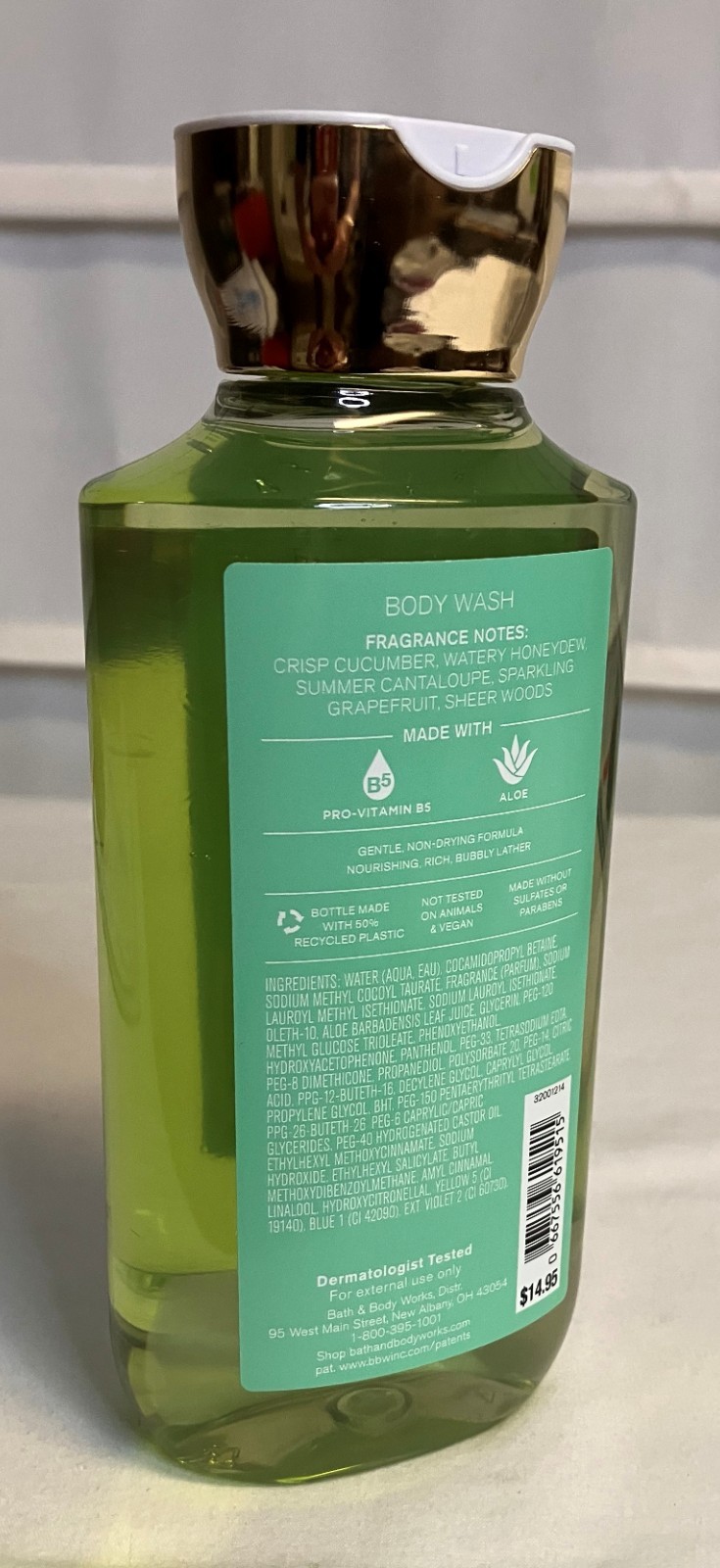 Bath & Body Works Cucumber Melon Body Wash 10 oz BRAND NEW!