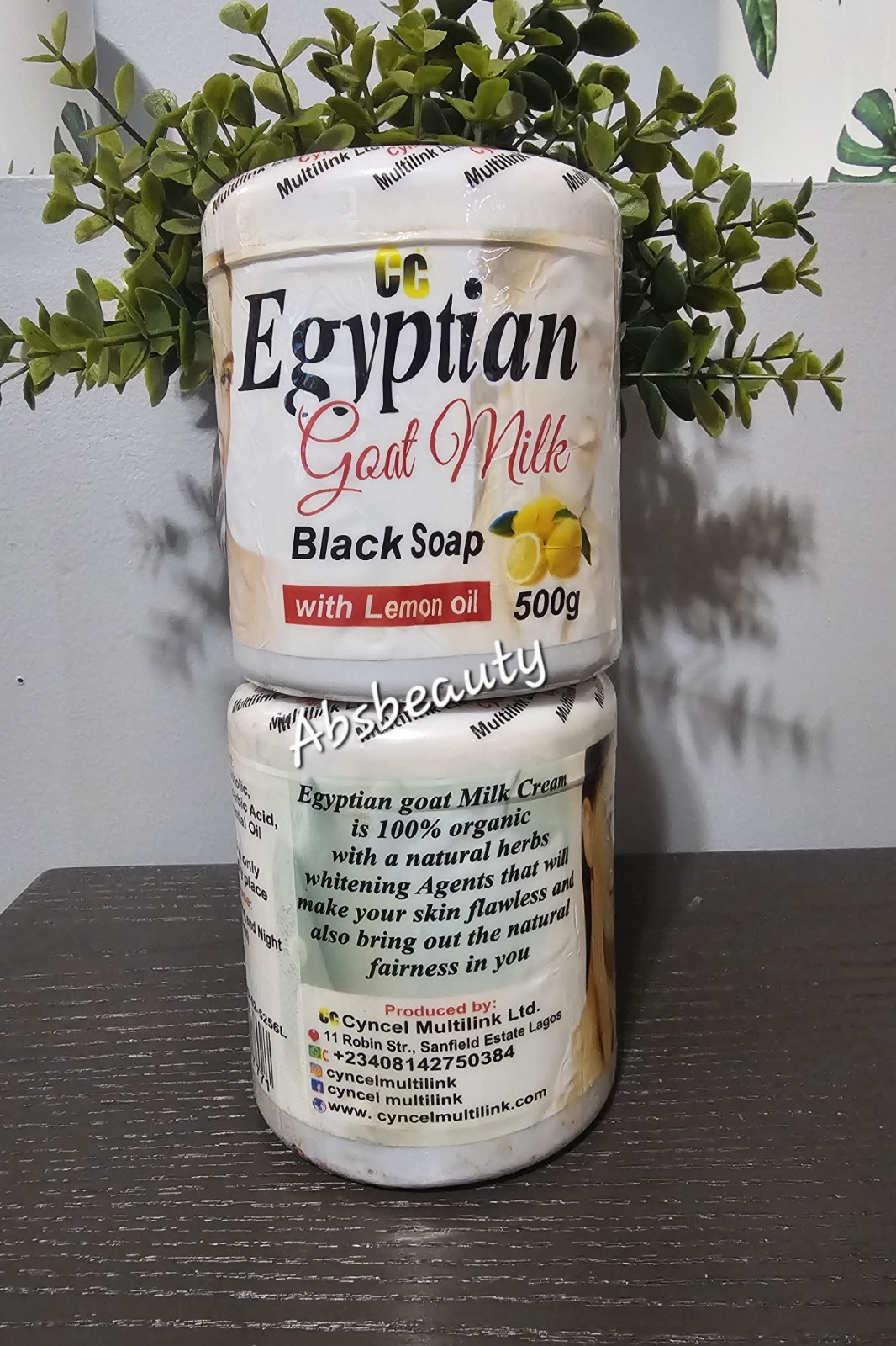 1×Egyptian Goat Milk Black Soap With Lemon Oil 500g