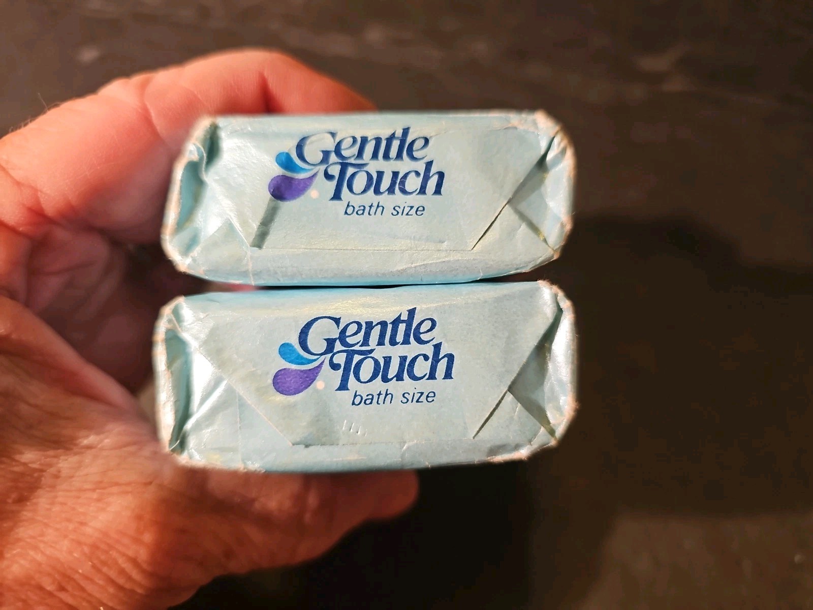Vintage Gentle Touch Bath Bar with Baby Oil 4.75 Ounce Bar Soap Set of 2 NOS