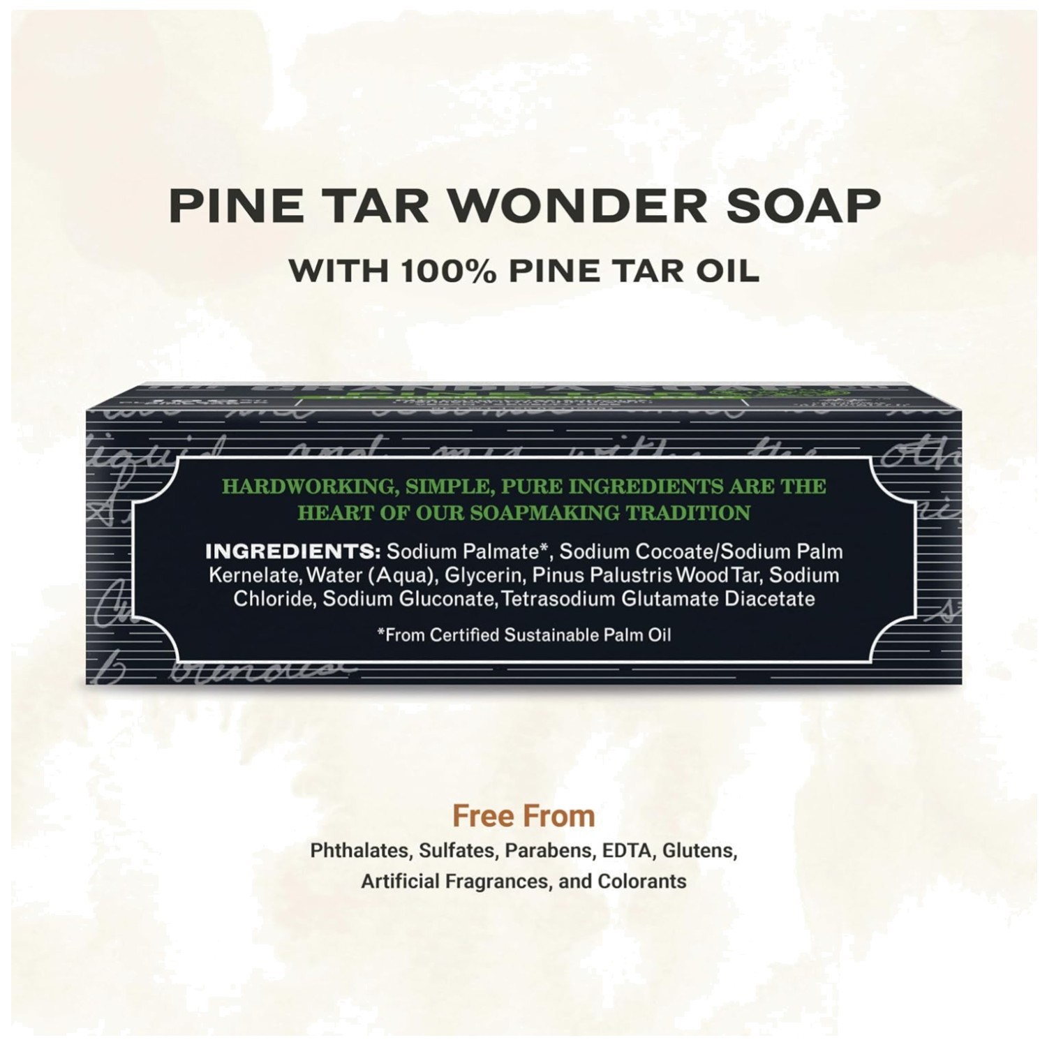 Pine Tar Soap 8-Pack – Deodorizing & Safe for Sensitive Skin