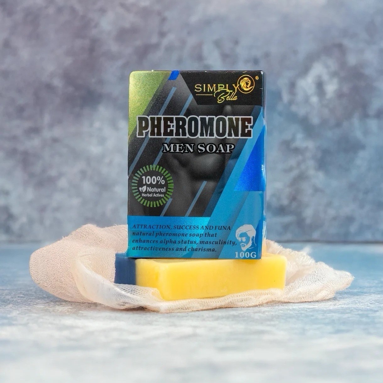 SIMPLY Bella Pheromone Body Bar Soap All Natural Men Pheromone Scent 100g