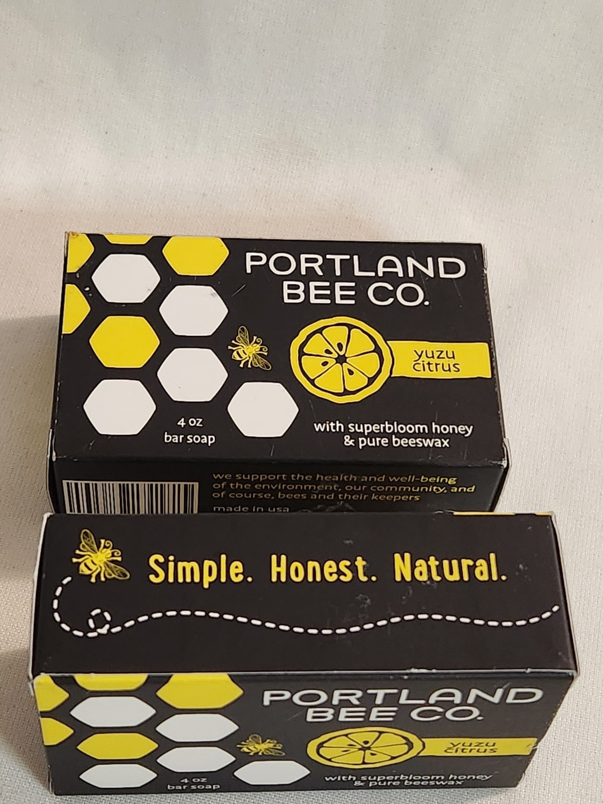 2 Bar Portland Bee Co All Natural Beeswax and Super Bloom Honey Bar Soap – Yuzu