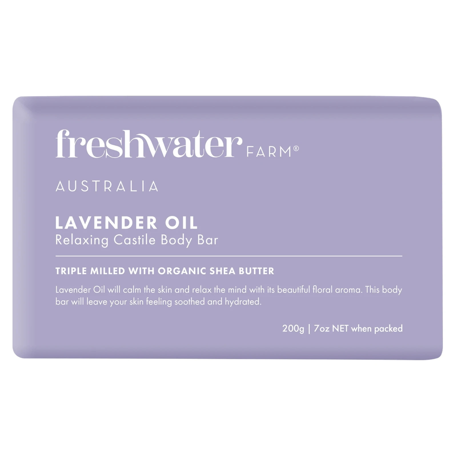Freshwater Farm Australia Castile Body Bar Lavender Oil 7 ounce