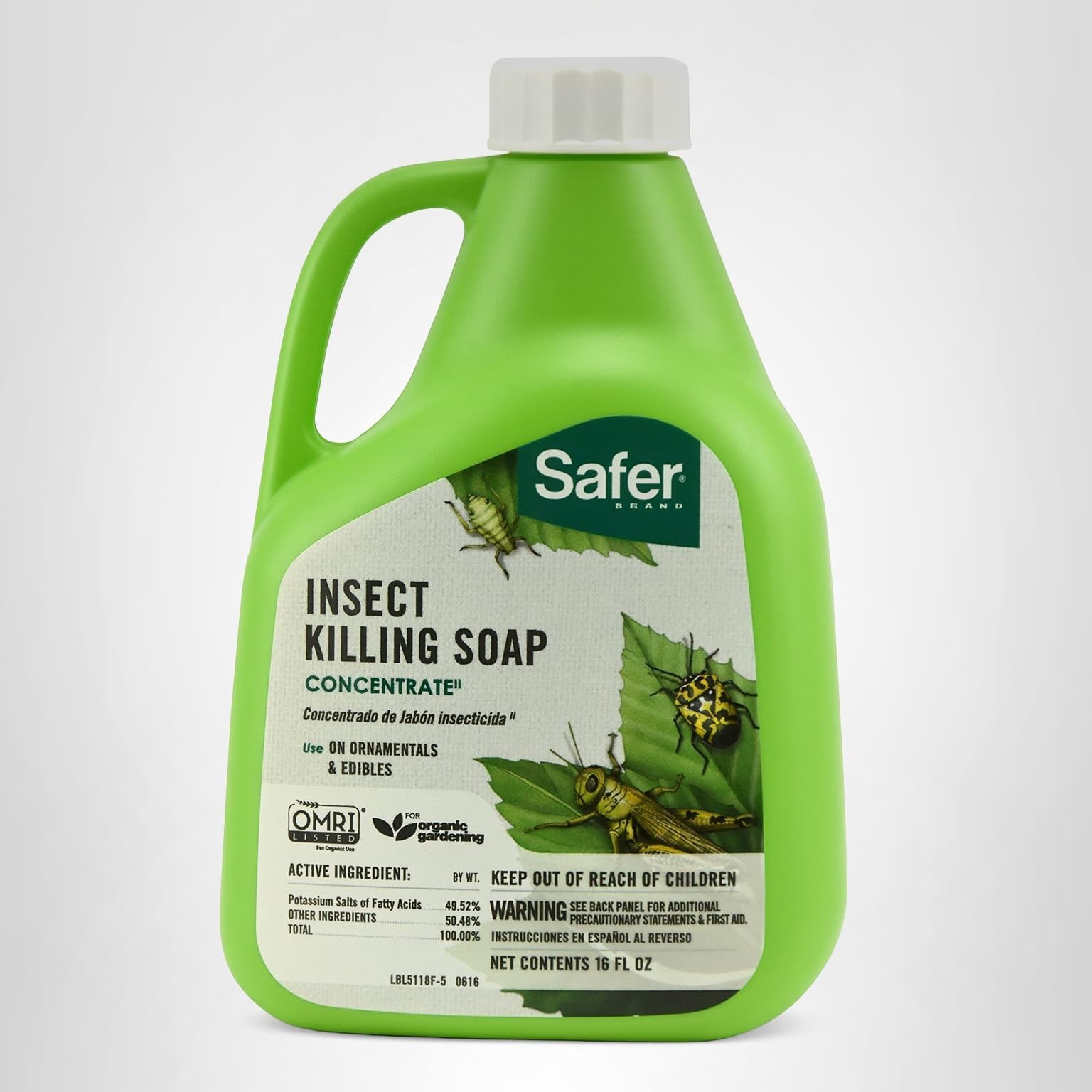 Insecticidal Soap Concentrate for Plants – Kills Aphids, Whiteflies, Thrips & Mi