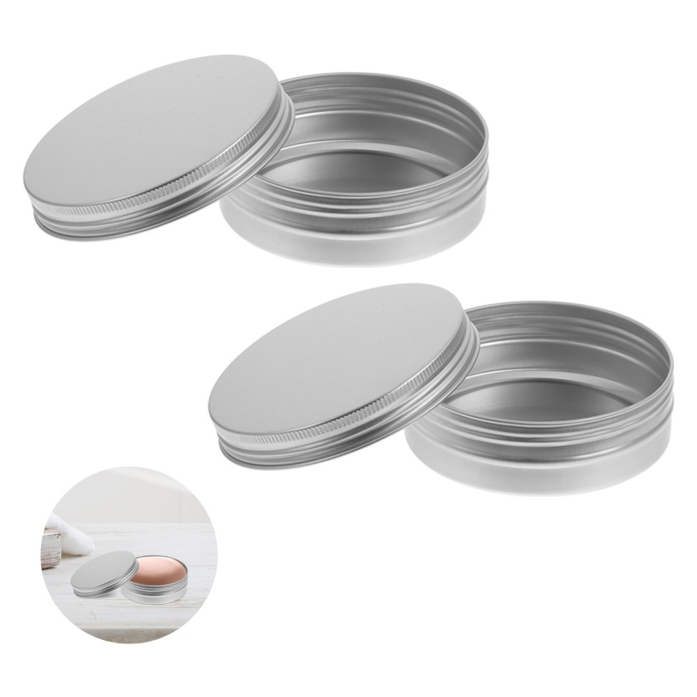 3Pcs Lightweight Aluminum Soap Holders with Removable Lid Silver Boxes