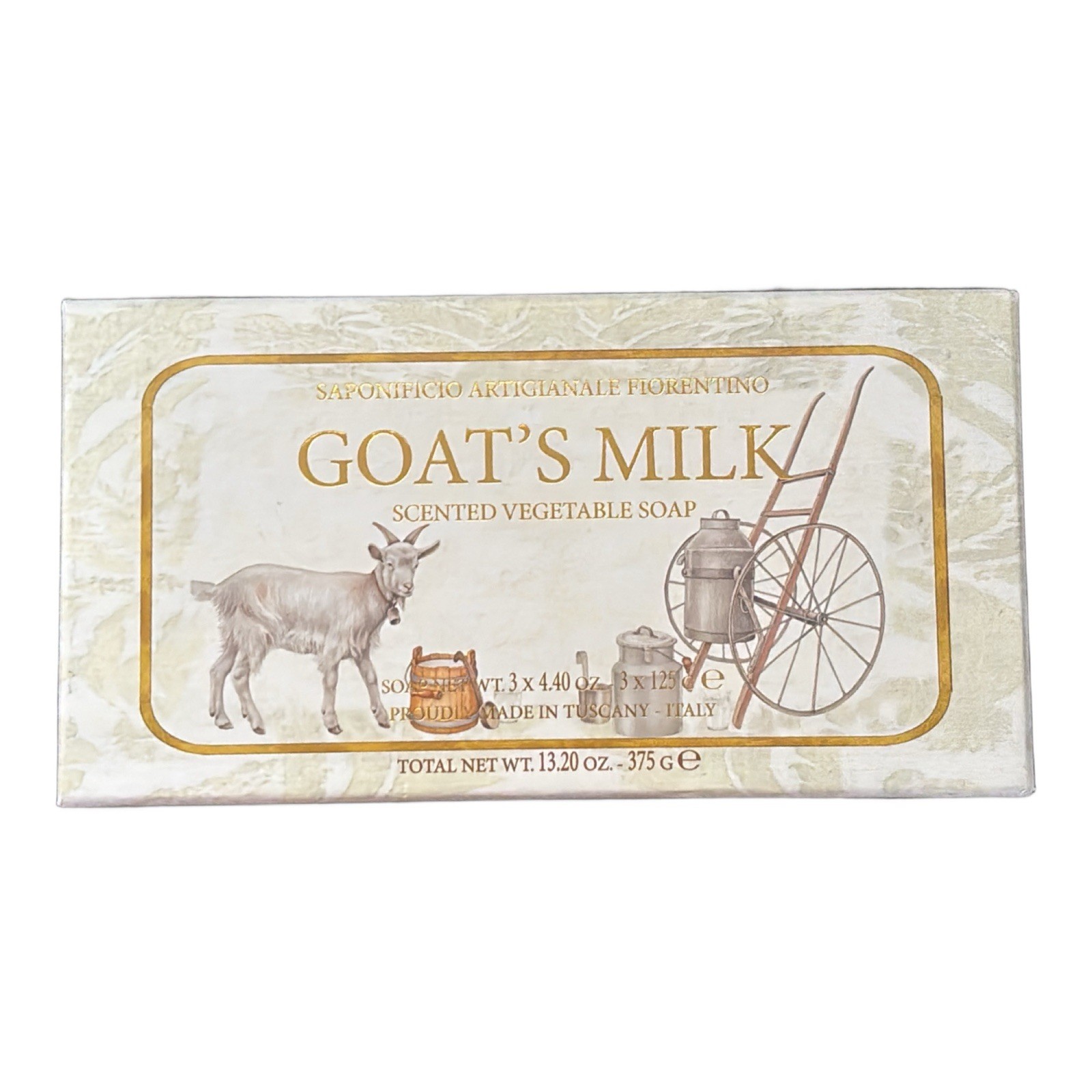 Saponificio Artigianale Fiorentino Goat Milk Scented Vegetable Soap 3 x 4.40 oz