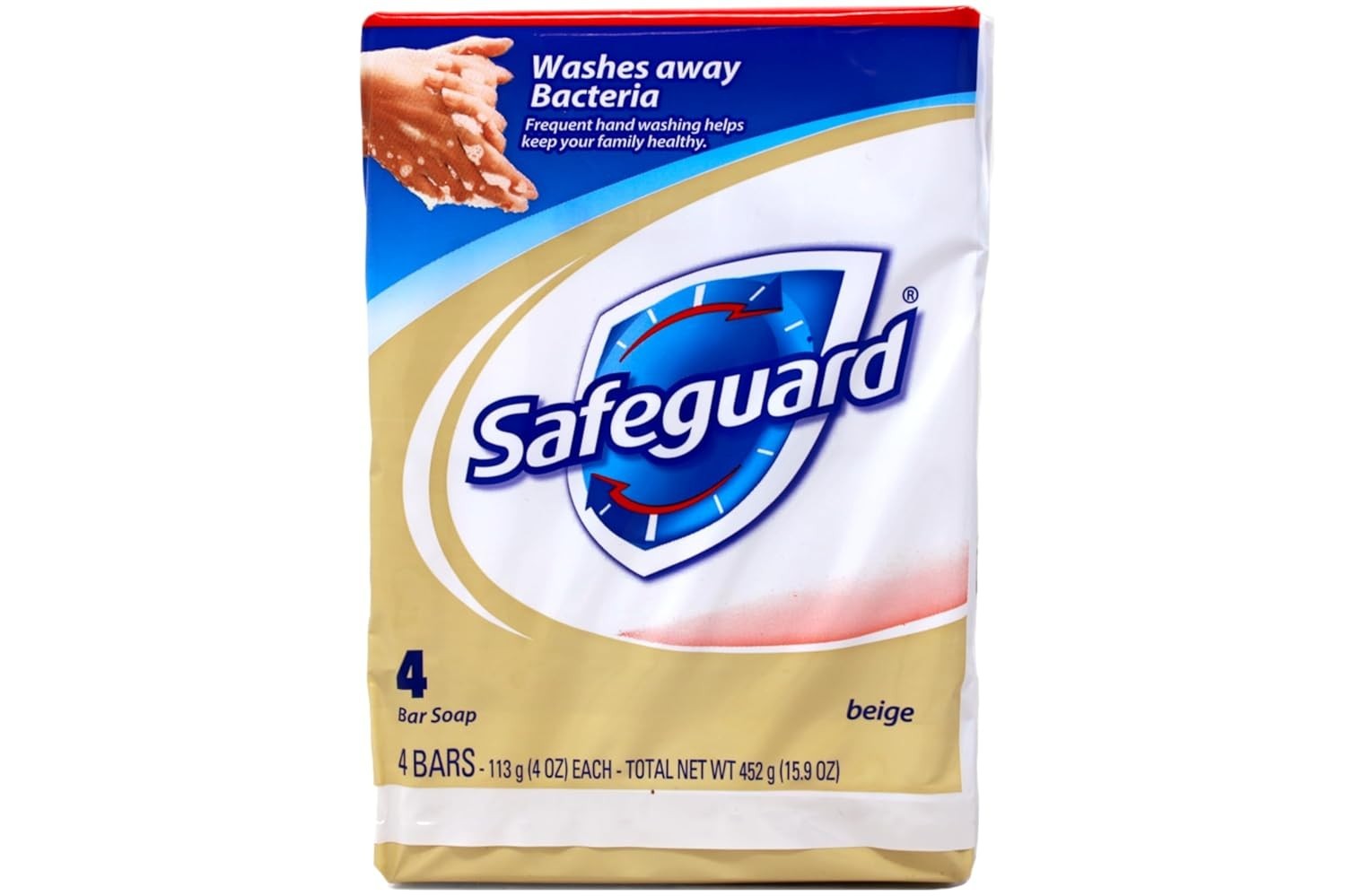 6 x 8ct Safeguard Antibacterial Soap, White with Aloe, 4 oz bars – 48 BARS TOTAL