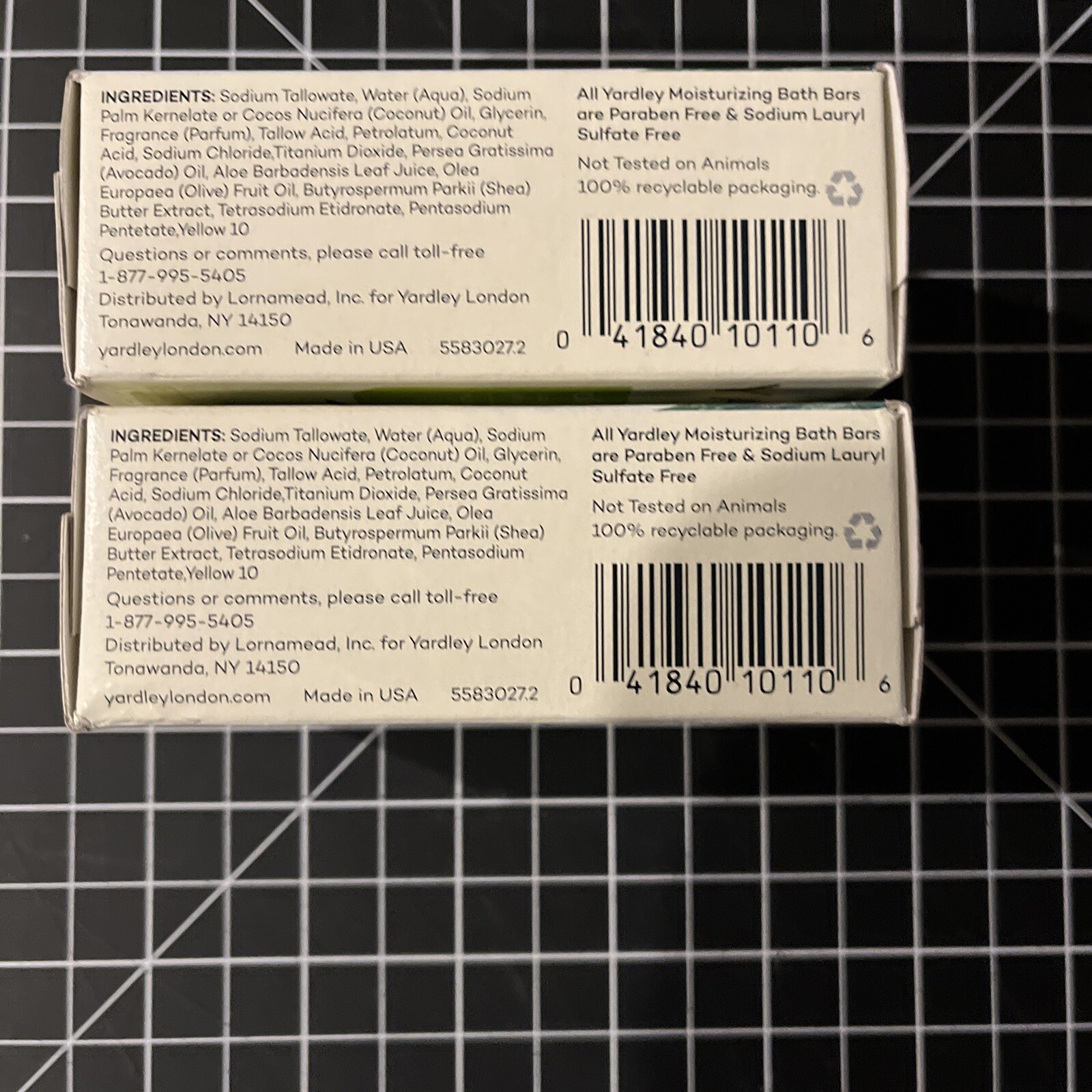 Yardley Soap Aloe & Avocado 4.25oz ( 2 Bars )