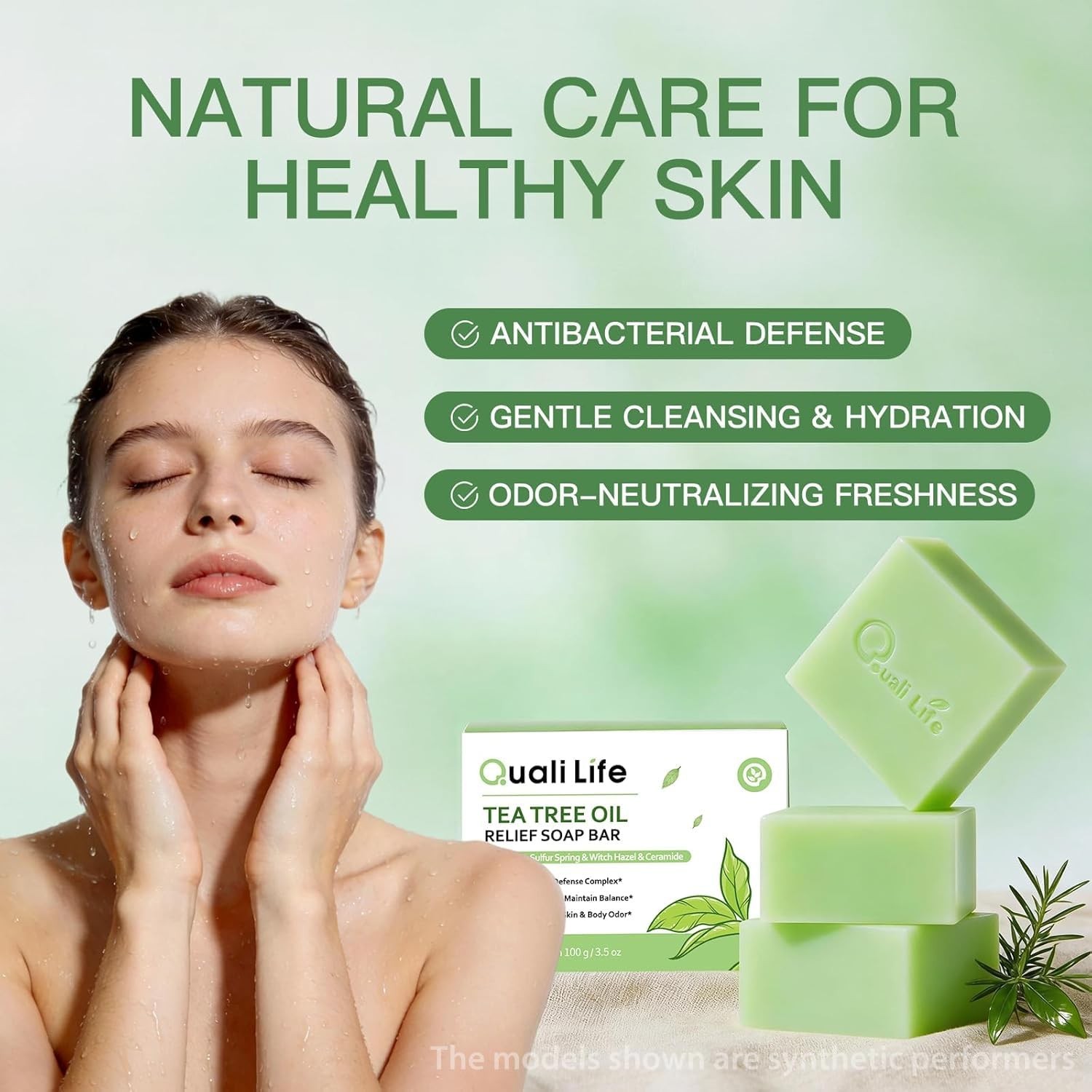 Tea Tree Soap, Tea Tree Soap Bar for Face & Body, Antifungal Soap with Tea Tr…