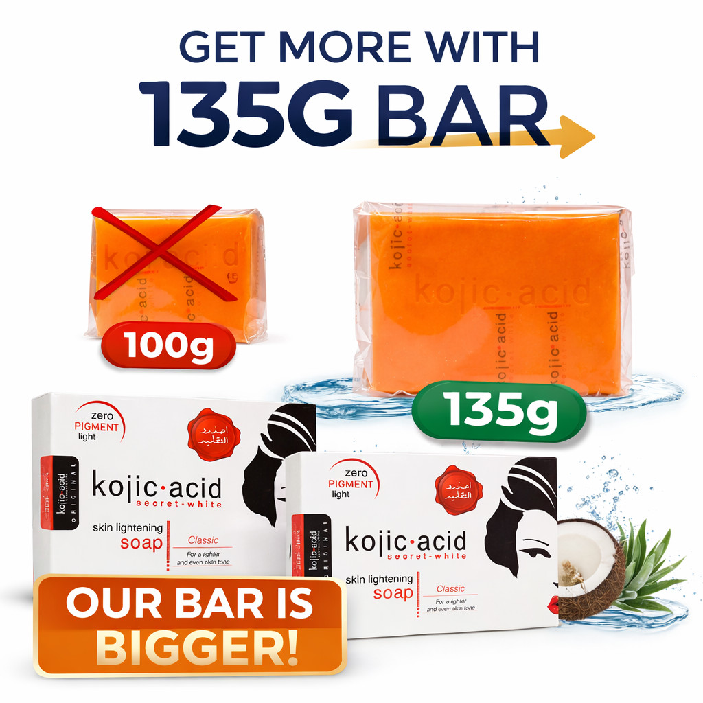 Kojic Acid Soap 4.5 oz (135g) 6 Pack – Brightening Bar Cleanser | Looking Smooth
