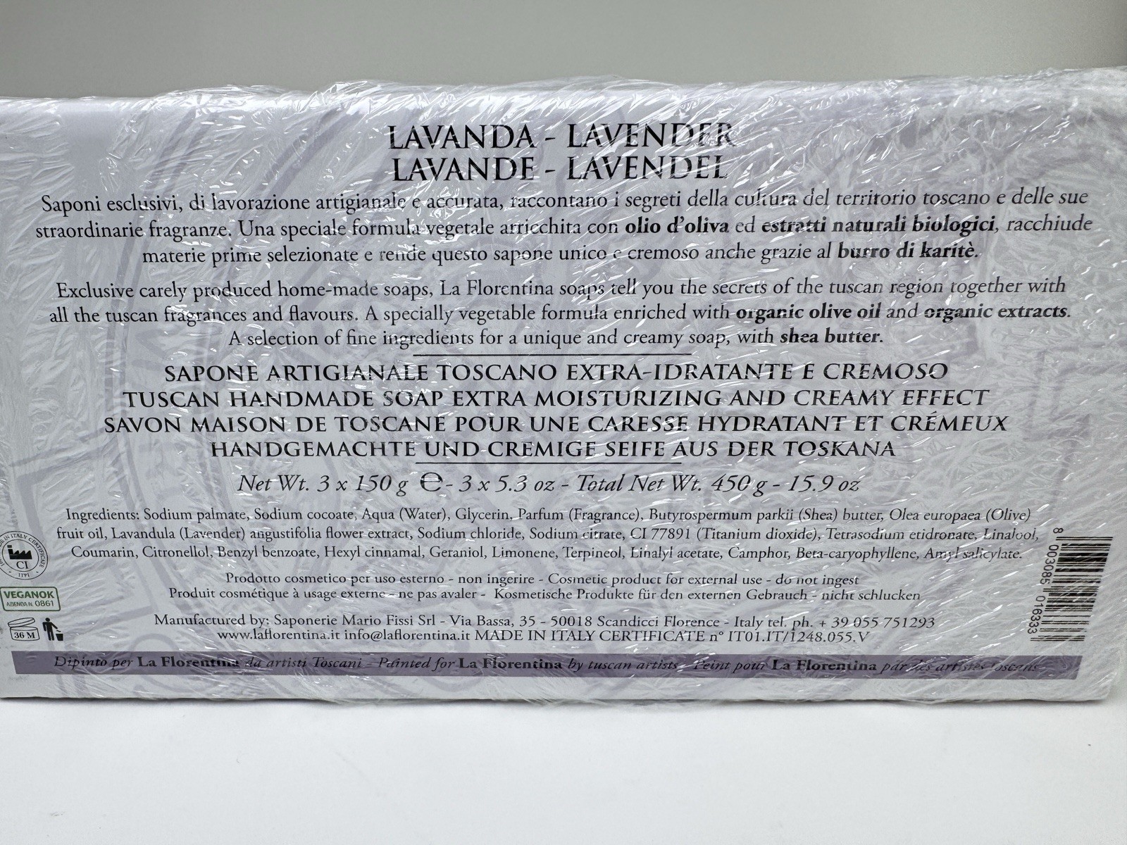 La Florentina Italy Lavender Lemon Citrus Iris 9 Bars Soap Multi-Set 44.7 Oz