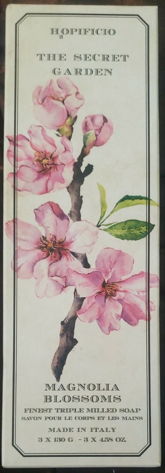 H2opificio Finest Triple Milled Soap in Magnolia Blossoms Scent 3 x 4.58oz Bars