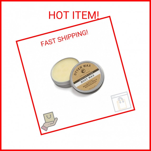 Otter Wax Boot Wax | 2 Oz | All-Natural Leather Waterproofing Wax | Heavy Duty W