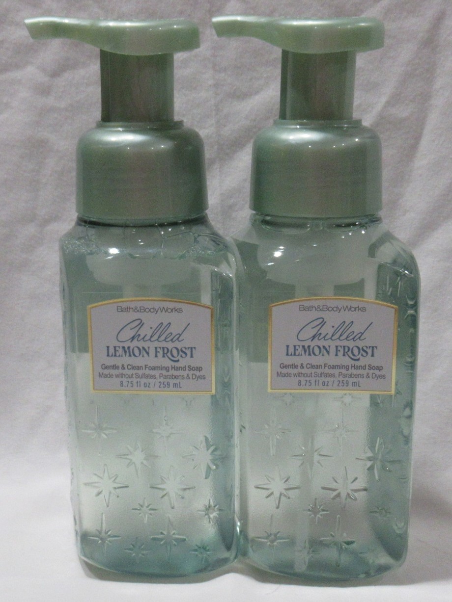 Bath & Body Works Gentle & Clean Foaming Hand Soap Lot Set 2 CHILLED LEMON FROST